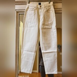 ANTHRO'S, EDWIN Ivory Anderson Ankle Denim sz. 25